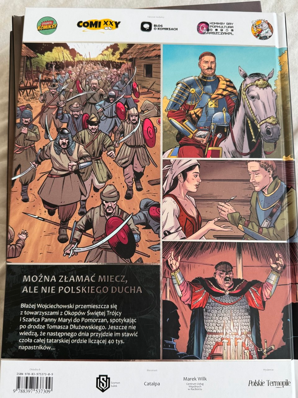 Wykończenie okładki (tył) - komiks za 179 zł